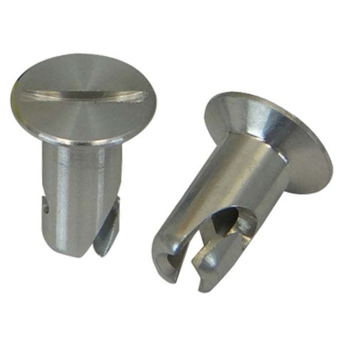 Moroso Quick Fasteners, Flush Slotted, 5/16 x.550, Aluminium, 10pc