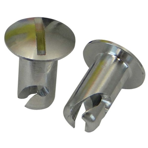 Moroso Quick Fasteners, Oval Slotted, 5/16in. x .450, Aluminium, 10pc