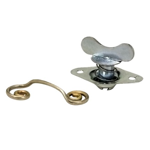 Moroso Quick Fasteners, Complete Fastener, Steel, Cadmium Plated, Self-Ejecting, Butterfly Head, 0.650in., Set of 10