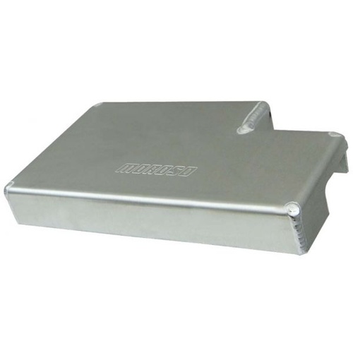 Moroso Fuse Box Dust Cover, Aluminium, Natural, Logo, For Ford, Each