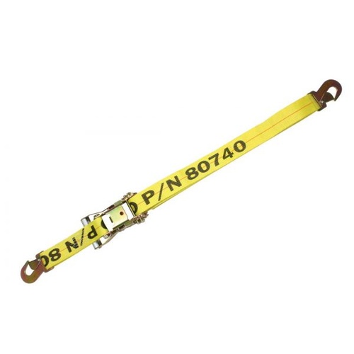 Moroso Tie-Down, Ratchet Strap, 2in. x 6 ft., Yellow, Each