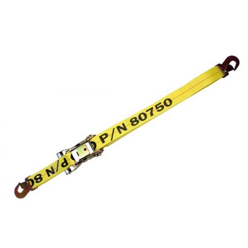 Moroso Tie-Down, Ratchet Strap, 2in. x 8 ft., Yellow, Each