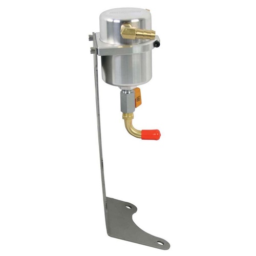 Moroso Air-Oil, Separator Tank, Aluminium, Polished, 2.875in. Dia., 4.5in. Height, For Ford, Kit
