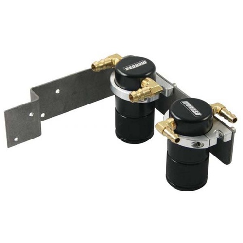 Moroso Air-Oil, Separator Tank, Aluminium, Black Anodized, For Subaru, 2.5L, Kit