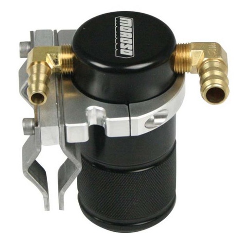 Moroso Air-Oil, Separator Tank, Aluminium, Black Anodized, 2.125in. Dia., 4.5in. Height, Scion, For Subaru, Kit