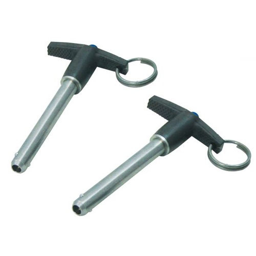 Moroso Quick Release Pins, Steel, Gold Iridited, .250in. Dia., 1in. Long, 8, 200 lb. Shear Load, Pair