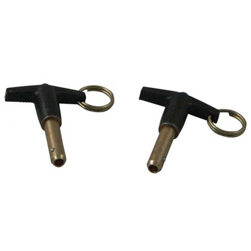 Moroso Quick Release Pins, Steel, Gold Iridited, .375in. Dia., 1in. Long, 17, 480 lb. Shear Load, Pair