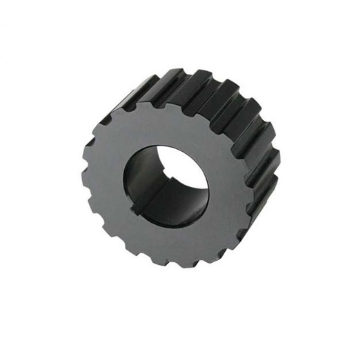 Moroso Crankshaft Pulley, Gilmer Drive, 3/8in. Pitch For 1in. Dia. Keyed Drive Mandrels, 18 Tooth, Billet Aluminium,
