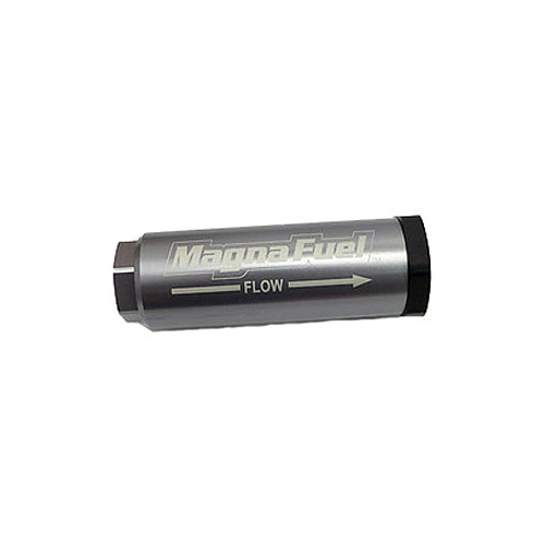 MAGNA FUEL 10-Micron In-Line After Filter 4-1/2' x 1-1/2' diameter -8AN Inlet/Outlet ports Gasoline Only