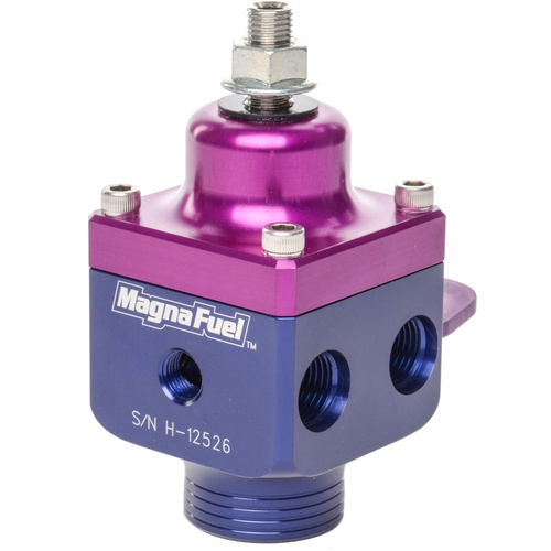 MAGNA FUEL Fuel Pressure Regulator, Blue Anodized, 4-12 psi, Universal, Each