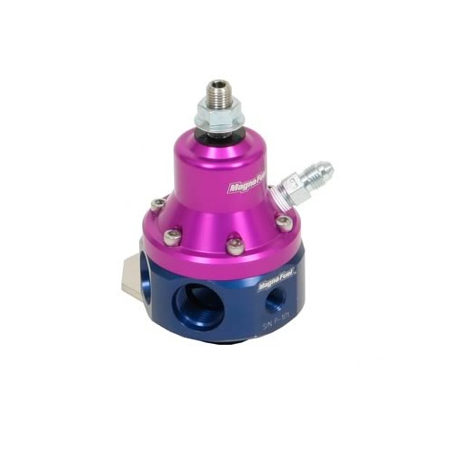 MAGNA FUEL Fuel Pressure Regulator, EFI, Boost Reference, 4-Port with Return, Blue, 35-85 psi, Universal, Each