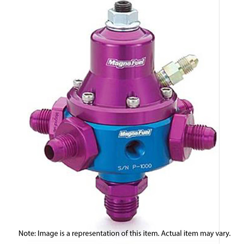 MAGNA FUEL Fuel Pressure Regulator, EFI, 2-Port with Return, Blue, 18-50 psi, Universal, Each