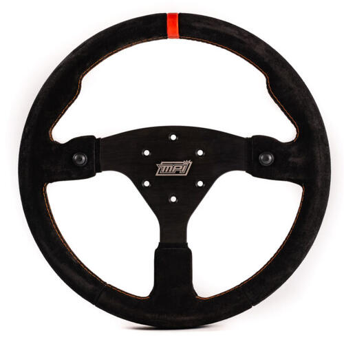 MPI Steering Wheel Flat Suede 2-Buttons
