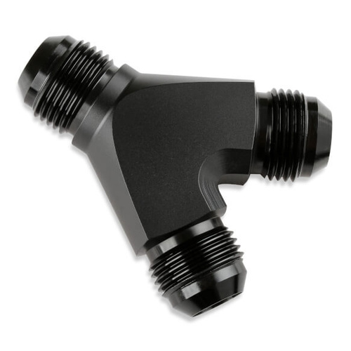 Mr. Gasket Y Adapter -10 AN -10 AN -10 AN, Aluminium, Black