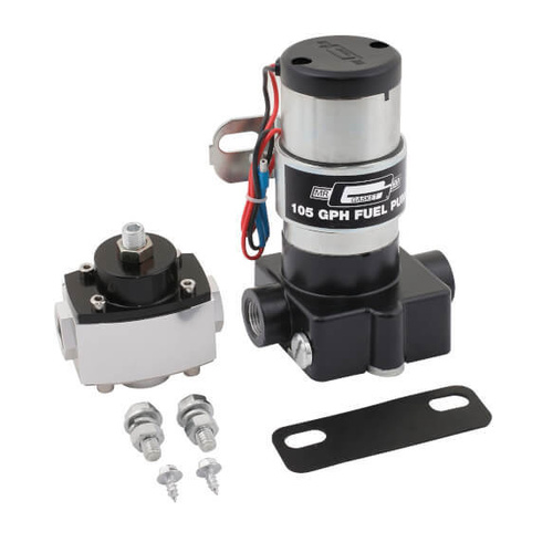 Mr. Gasket Fuel Pump, Electric, 105 GPH, Gasoline, Carbureted, Universal, Steel, Silver, Each