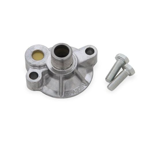 Mr. Gasket Adapter Oil Filter Bypass Bolt-On Aluminium Natural 13/16-16 in. Thread Each