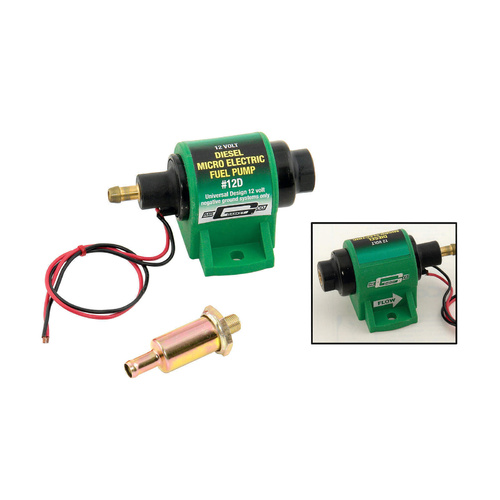 Mr. Gasket Fuel Pump, Electric, 35 GPH, Diesel, Universal, Polymer, Green, Each