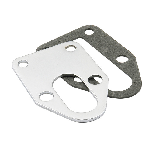 Mr. Gasket Mounting Plate, Steel, Chrome, Fuel Pump, For Chevrolet, Small Block, Each
