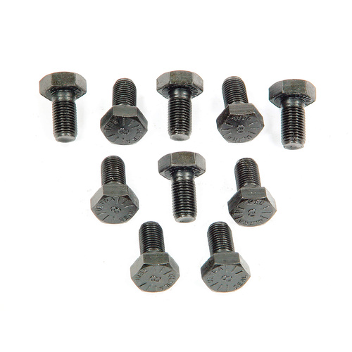 Mr. Gasket Ring Gear Bolts, Steel, Black Oxide, 7/16 in.-20, .875 in. Length, GM, 8.5 in., Set