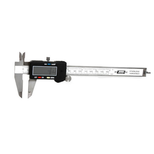 Mr. Gasket Caliper, Disk Brake, Electronic, Digital, LCD Readout, Stainless, Black, 0.001 in. Increment, 0-6.000 in. Range, Each