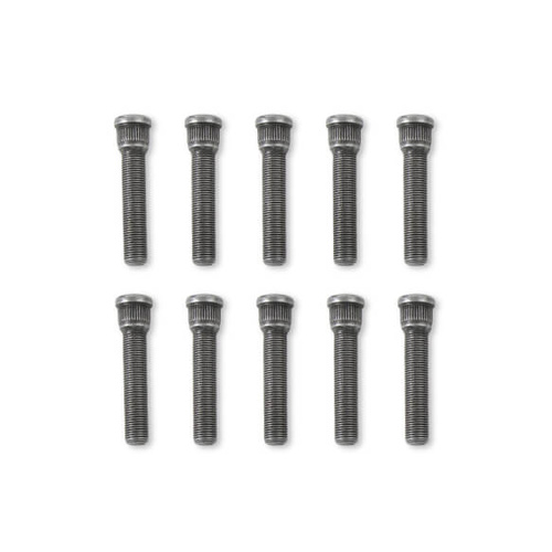 Mr. Gasket Wheel Studs, Press-In Style, 1/2-20 x 2-7/8 Inch Long, Stud Knurl Diameter .660 Inch Set of 10