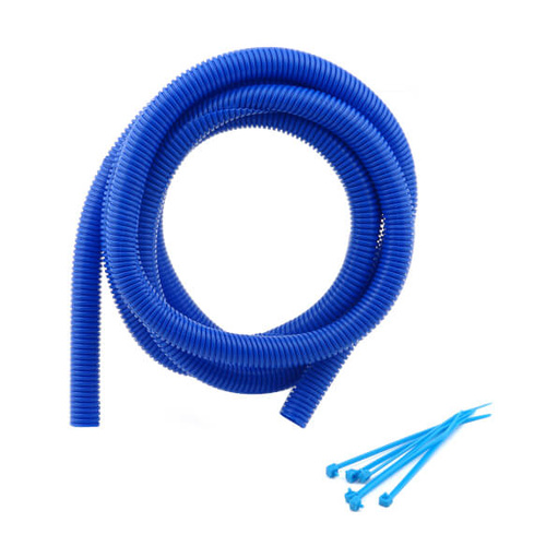 Mr. Gasket Convoluted Tubing, Flex Wire Cover/Tie, 0.500 in. x 6 ft., Blue, Kit