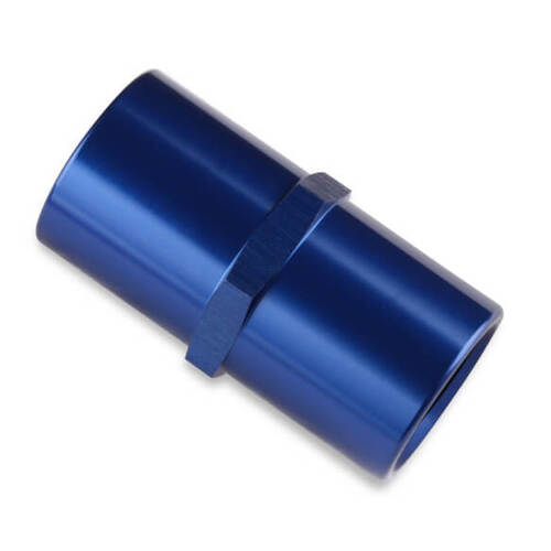 Mr. Gasket Coupler, Fitting, 1/2 in. NPT Female, Aluminium, Adapter, Blue, Each