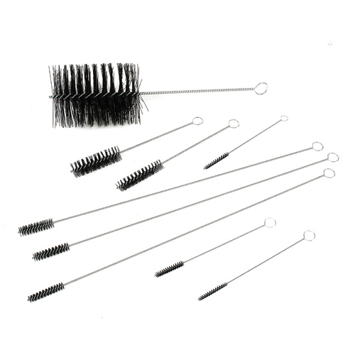 Mr. Gasket Engine Brushes, Nylon Bristles, Twisted Steel Handles, 9 Assorted Sizes, Set of 9