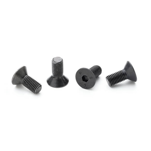 Mr. Gasket Bolts, Allen Head, Steel, Black Oxide, Flat Head, Use with Counter Sunk Aluminium Pulleys, Set of 4