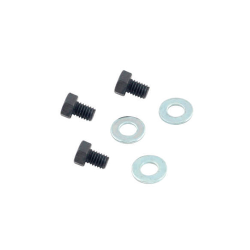 Mr. Gasket Torque Converter to Flexplate Bolts, Steel, GM 3/8-20, Black, Set of 3, w/Washers