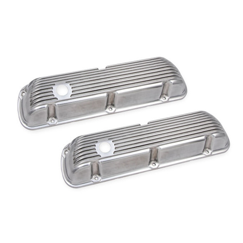 Mr.Gasket Valve Cover, Cast SBF, Standard Height, Small Block For Ford, Aluminum, Polished, Pair