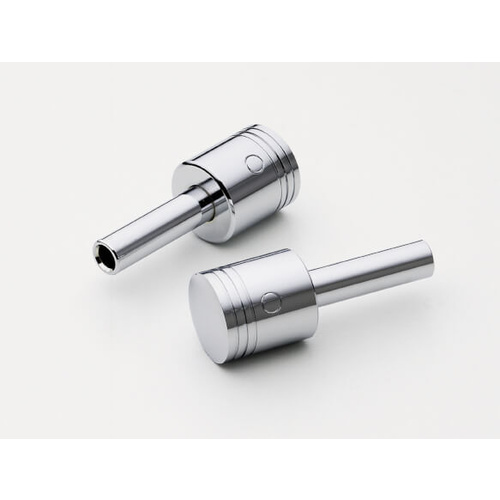 Mr. Gasket Door Lock Knobs, Piston, Plastic, Universal, Size 8-32, Chrome, Each
