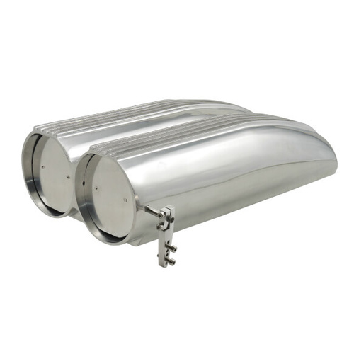 Mr. Gasket Air Scoop, Hilborn Style, 5 1/8 in. Carburetor Mount, Aluminium, Polished, Each