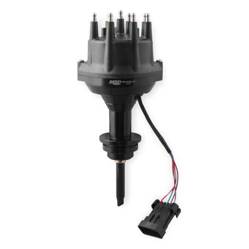 MSD Distributor, Dist., Black, Dual Sync, For Chrysler S/B