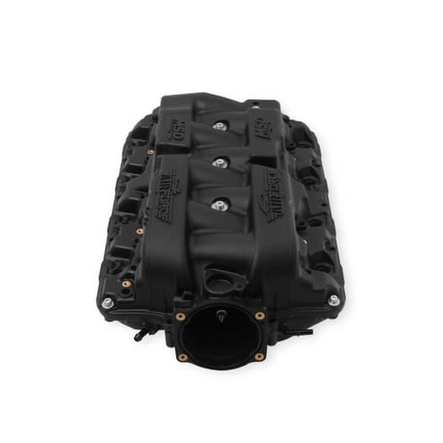 MSD Intake Manifold, Atomic AirForce, 103mm, 2-Piece, Polymer, Black, Black Letters, For Chevrolet LS1, LS2, LS6, Each