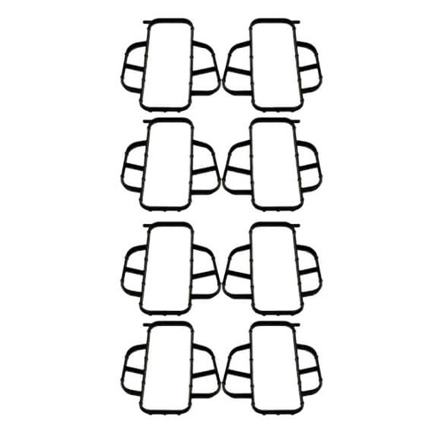 MSD Intake Manifold Gaskets, AirForce Manifold LS Seal Port Kits, LS1 Port, Rubber, For Chevrolet, 5.7L, 6.0L, Set of 8