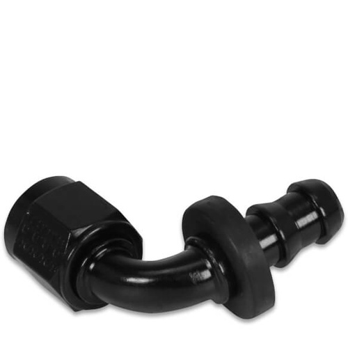 MSD Hose End, 6AN Fitting, 90 Degree, Socketless, Black, Each