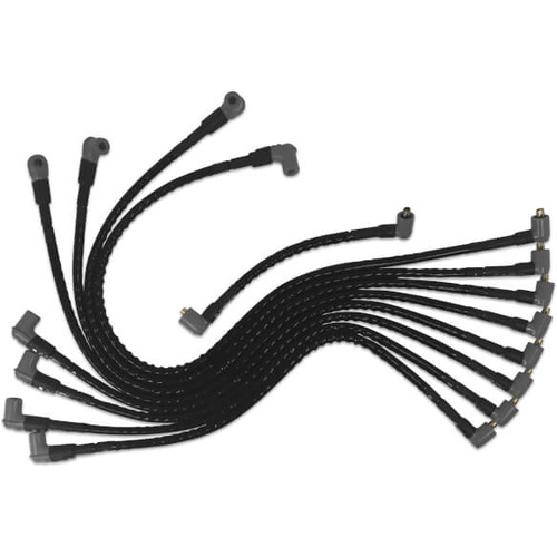 MSD Spark Plug Wires, Silicone, 90 Degree, 8.5mm Dia., Black, Set