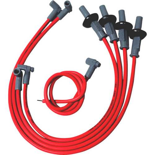 MSD Spark Plug Wires, Super Conductor, Spiral Core, 8.5mm, Red, Stock Boots, Volkswagen, H4, Set