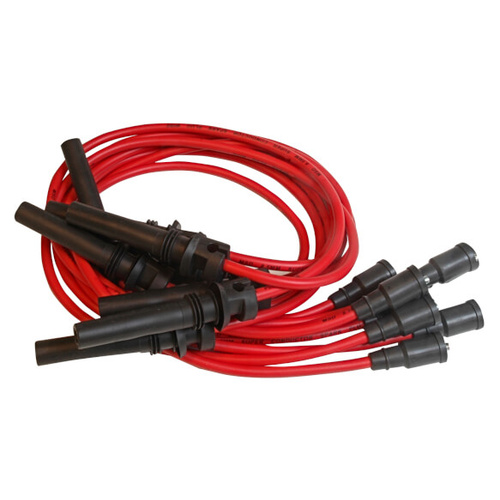 MSD Spark Plug Wires, Super Conductor, Spiral Core, 8.5mm, Red, Stock Boots, For Chrysler, For Dodge, 5.7L, Set