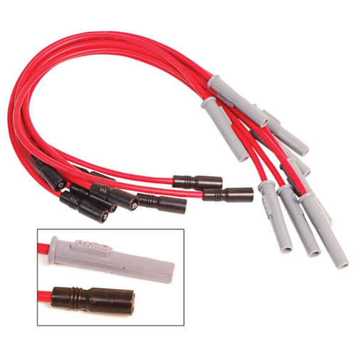 MSD Spark Plug Wires, Super Conductor, Spiral Core, 8.5mm, Red, Multi-Angle Boots, For Chevrolet, For GMC, 454, Set