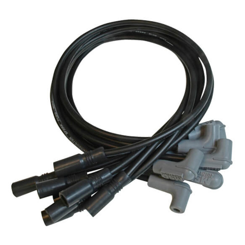 MSD Spark Plug Wires, Super Conductor, Spiral Core, 8.5mm, Black, 90 Degree Boots, For Chevrolet, For GMC, 5.7L, Set