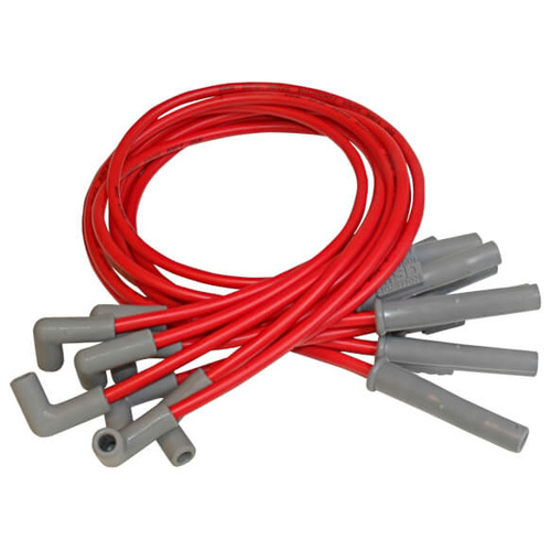 MSD Spark Plug Wires, Super Conductor, Spiral Core, 8.5mm, Red, Multi-Angle Boots, For Ford, 5.0L, Set