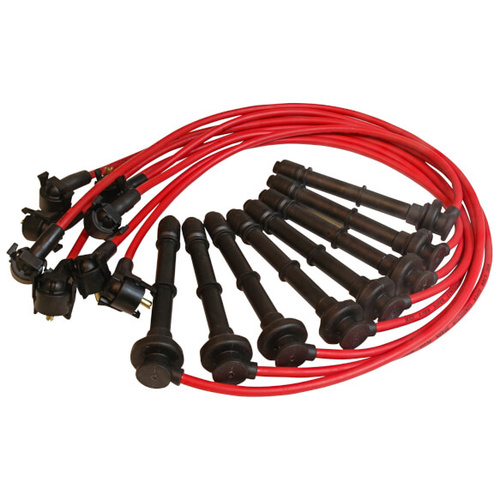 MSD Spark Plug Wires, Super Conductor, Spiral Core, 8.5mm, Red, 90 Degree Boots, For Ford, 4.6L, Set
