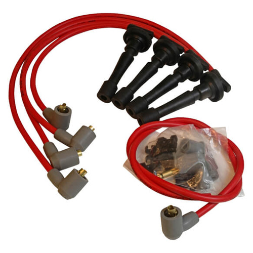 MSD Spark Plug Wires, Super Conductor, Spiral Core, 8.5mm, Red, Stock Boots, For Acura , 1.7/1.8L, L4, Set