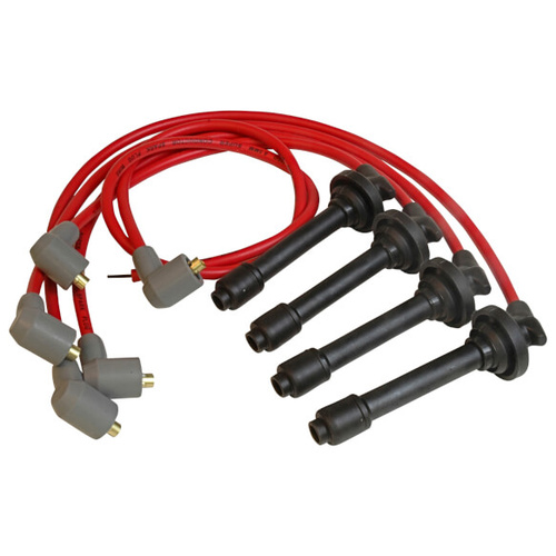 MSD Spark Plug Wires, Super Conductor, Spiral Core, 8.5mm, Red, Stock Boots, For Acura®, 1.8L, L4, Set