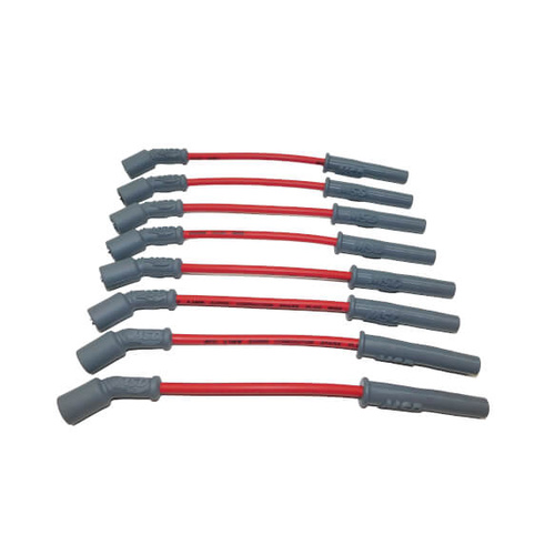 MSD Spark Plug Wires, Copper, Silicone, Multi-Angle, 8.5mm Dia, Red, GM LS Engines, Set