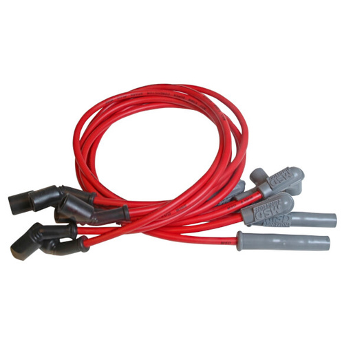 MSD Spark Plug Wires, Super Conductor, Spiral Core, 8.5mm, Red, Stock Boots, For Chevrolet, For GMC, 4.3L, V6, Set