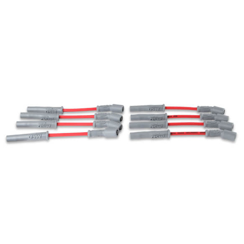 MSD Spark Plug Wires, Copper, Silicone, Multi-Angle, 8.5mm Dia, Red, GM LS Engines, Set
