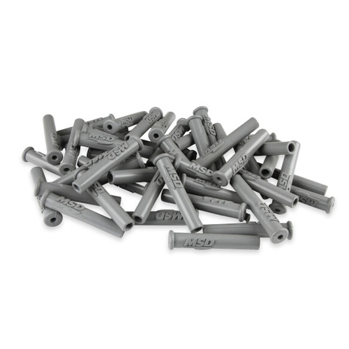 MSD Spark Plug Boots Straight, Gray Silicone, Set of 50